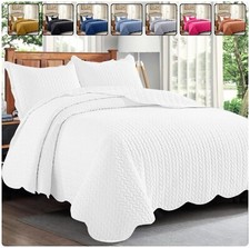 Luxury Bedspread Bedding Set 3 Piece Quilted Coverlet Bed Throw Queen King Size Bedspread & Bedspread Set price