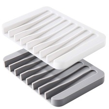 2PCS Mcyye Self Draining Soap Dishes, Premium Silicone Soap Holder  Saver for Dishes price