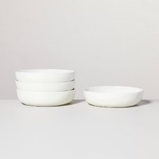 4pk 34oz Matte Stoneware Pasta/Grain Bowl Set Cream - Hearth & Hand Dishes price