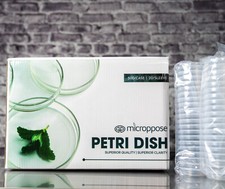 Microppose Petri Dishes 90mm x 15mm Plates W/ Vented Lid, Sterile 500-Pack Case Dishes price