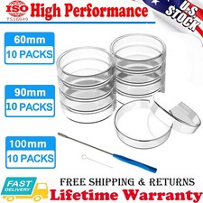 60/90/100mm Glass Petri Dishes with Lids Autoclavable Lab Petri Plates Reusable Dishes price
