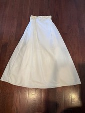 White Bridal Half Slip Petticoat with Tulle Underskirt and Lace Trim Petticoat price
