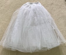 White Tulle Petticoat Underskirt Crinoline Skirt, Drawstring Waist, One Size Petticoat price