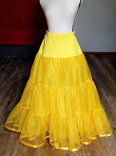 Yellow 3 Layer Petticoat Crinoline Skirt XL Full Costume Cosplay Underskirt Petticoat price