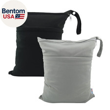 BABY 2Pcs Cloth Diaper Wet Dry Bags Waterproof Reusable with Two Zippered Pocket Baby Wet Bag price