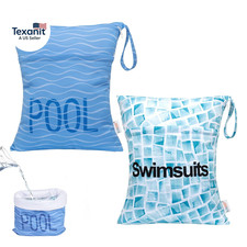 BABY 2Pcs Superior Waterproof Wet Dry Bags,Reusable with Two Zippered Pockets, B Baby Wet Bag price