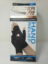 Copper Fit Unisex Hand Relief Compression Gloves Size S/M BLACK Unisex Gloves price