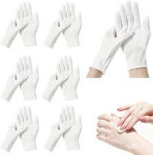 12-Pack White Cotton Gloves, for Dry Hands Sleeping Eczema Care and Night-Time M Unisex Gloves price