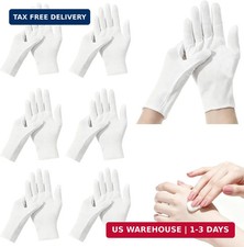 12-Pack White Cotton Gloves, for Dry Hands Sleeping Eczema Care and Night-Time M Unisex Gloves price