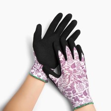 Garden Gloves 6-pack Womens Ladies Lightweight Floral Gloves with Nitrile Gri... Unisex Gloves price