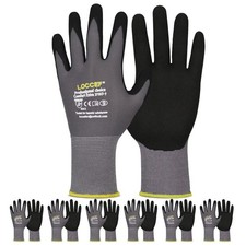 Work Gloves MicroFoam Nitrile Coated-6 Pairs,Seamless Knit Nylon Gloves,Gray ... Unisex Gloves price