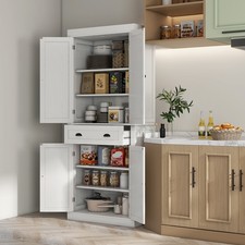 72" H Colonial Kitchen Pantry Freestanding Storage Cabinet White Kitchen Cabinet / Furniture price