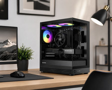 Gaming Desktop Ryzen PC Up to 32GB RAM 1TB SSD RTX 5060 Win11 Wifi  Black ARGB Gaming PC price