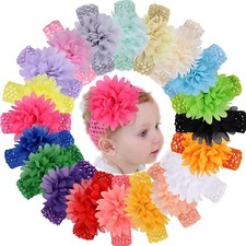 20 Pcs Newborn Baby Girl Headband Infant Toddler Flower Soft Stretchy Hair Band Baby Hair Band price