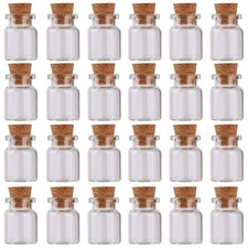 24pcs Mini Glass Bottles with Cork Stoppers 5ml DIY Art Crafts Storage Contai... Decorative Bottle price