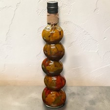 Stacked Globe Glass Bottle Peppers Herbs Oil Vinegar Decor Kitchen Art Display Decorative Bottle price
