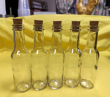 Set of 5 Clear Glass Decorative Bottles with Cork Lids/Stoppers Decorative Bottle price