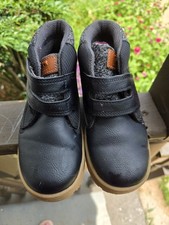 Carter's Unisex Kids Ankle Boots US 9 Black Tan Hook & Loop Lug Rubber Sole Boys' Boots price