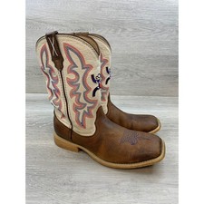 Twisted X Hooey Brown Cream Leather Western Cowboy Boots Youth 3.5 M Boys' Boots price