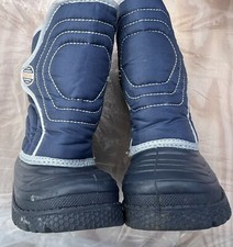 Boys Boots Winter STRIDE RITE SZ 5 Navy Silver trim Quilted 3 x 6" 7'' tall Warm Boys' Boots price
