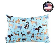 Breathable Polyester Toddler Pillowcase - Cute Blue Dog for Travel & Sleep Baby Safe Sleep Pillow price
