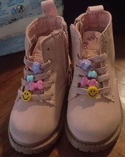 Carter's Infant Boots Size 4 Pink with Zipper - Used Good Condition Baby Boots price