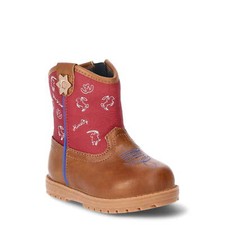 Wonder Nation Baby Toddler Boy's Brown Round Toe Western Cowboy Boots Shoes: 3-7 Baby Boots price
