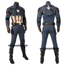 Avengers 4 Endgame Captain America Cosplay Costume Men Full set without shoes Men's Costume price