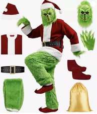 Christmas The Grinch Complete Costume Santa Claus Costume Adult (SIZE: L- 2XL). Men's Costume price