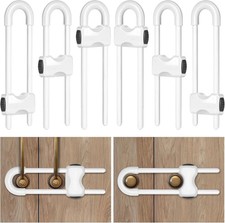 Cabinet Locks for Babies, 6pcs, Adjustable, U-Shaped Child Proof Cabinet Latches Baby Drawer Lock price