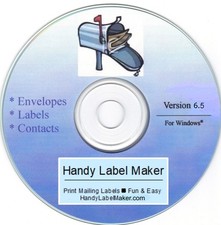 Software program prints mailing address on labels/envelope. Windows PC or laptop Address & Label Software price