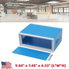 Electronic Enclosures Metal Enclosure Project Case DIY Box Junction Case Blue Project Box price