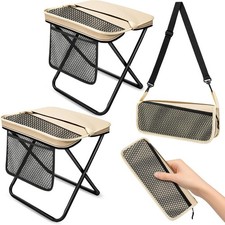 Ultra Light Folding Camping Stool with Storage Pocket Portable for Outdoor khaki Folding Stool price