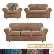 Stretch Velvet Plush Slipcover with Separate Cushion Cover Couch Sofa Covers US Furniture Cushion Cover price