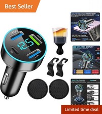 Portable 88W Car Charger with Fast Charging & Voltage Monitoring for All Devices Outlet-Display Mobile Phones price