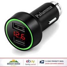 Dual USB Car Charger with 12V Voltage Meter and LED Display for Smartphones Outlet-Display Mobile Phones price