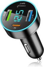 Fast Car Charger with Display and 4 Ports for iPhone Android Outlet-Display Mobile Phones price