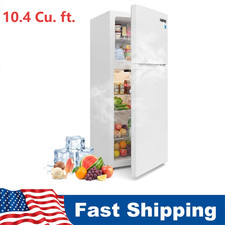 10.4 Cu.ft 2 Door Refrigerator w Freezer  Fridge Adjustable Shelves 60.4" High Built-in Freezers price