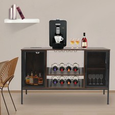 Wine Bar Cabinet Coffee Bar Cabinets Table with Wine Rack for Liquor and Glasses Wine Cabinets price