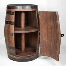 Whiskey barrels 30 gallon rotating shelves wine rack and lazy susan wine barrel Wine Cabinets price