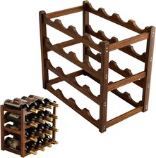 Wine Rack Freestanding Floor Bamboo Wine Racks Cabinet Shelf 4-Tier 16 Bottles Wine Cabinets price