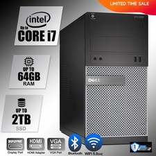 DELL Desktop Computer PC i7, up to 32GB RAM, 1TB SSD, Windows 11/10, i7/i5, WiFi Desktop Computer price