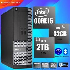 DELL Desktop Computer PC i5, Up to 64GB RAM 17TB SSD, Windows 11 Pro 25H2, WiFi Desktop Computer price