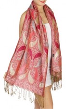 Fashion Metallic Paisley Pashmina Scarf Shawl Wrap 15 SOLID COLORS! Supper Shiny Women's Neck Warmer price