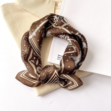 100% Silk Scarf Bandanna Fashion Horses Print Office Necktie Hairband 21" Women's Neck Warmer price