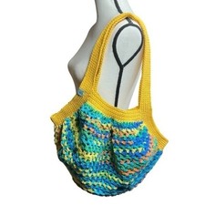 Large Crochet Mesh Market Bag Cotton and Acrylic Handcrafted Handmade Reusable Women's Beach Bag price