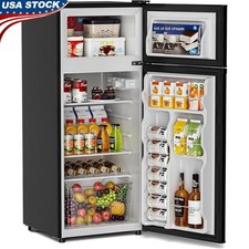 2-Door Mini Fridge W/ Freezer Energy Saving Quiet Adjustable Shelves Ideal Home Home Appliances Package price