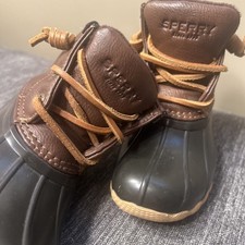 Sperry Top-Sider Little Kids Unisex Saltwater Brown Duck Boots 9 Unisex Kids' Booties price