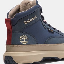 Timberland Unisex Kids Hiking Boots Blue Beige Red Ankle Lace Up Flat Unisex Kids' Booties price