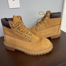 Timberland Kids Size 4 M Youth Premium Boots Wheat Unisex Kids' Booties price